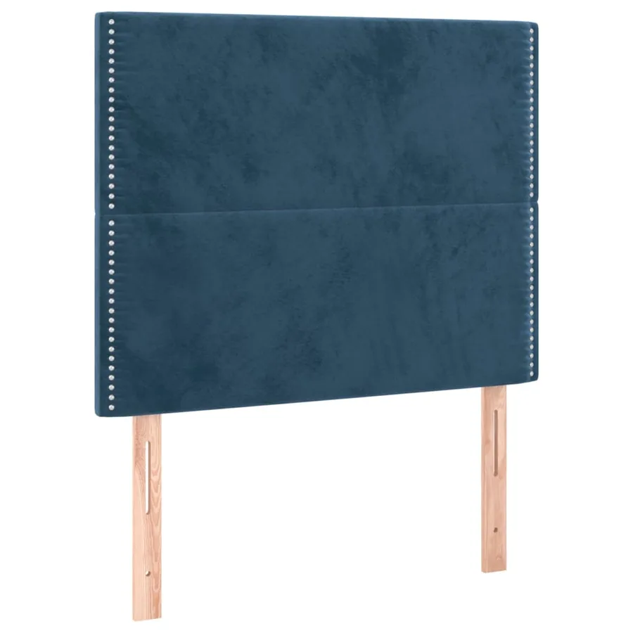 Sommier à lattes de lit avec matelas et LED Bleu foncé 80x200cm - 7