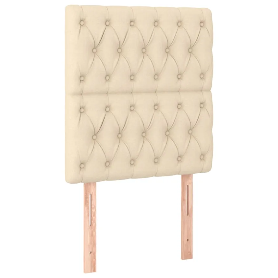 Sommier à lattes de lit avec matelas Crème 80x200 cm Tissu - 6