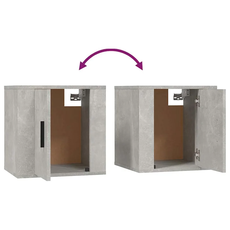 Ensemble de meubles TV 2 pcs gris béton bois d'ingénierie - 7