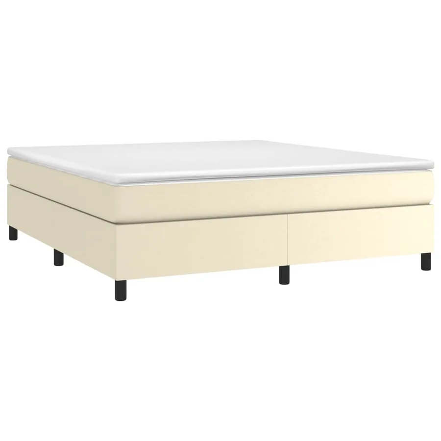 Sommier à lattes de lit avec matelas Crème 160x200cm Similicuir - 3