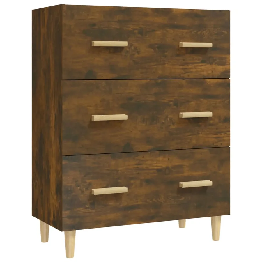 Buffet Chêne fumé 70x34x90 cm Bois d'ingénierie - 2