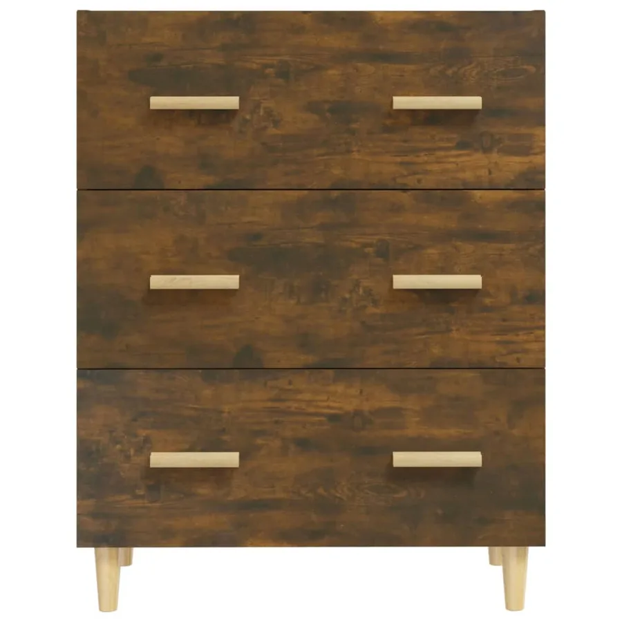 Buffet Chêne fumé 70x34x90 cm Bois d'ingénierie - 3