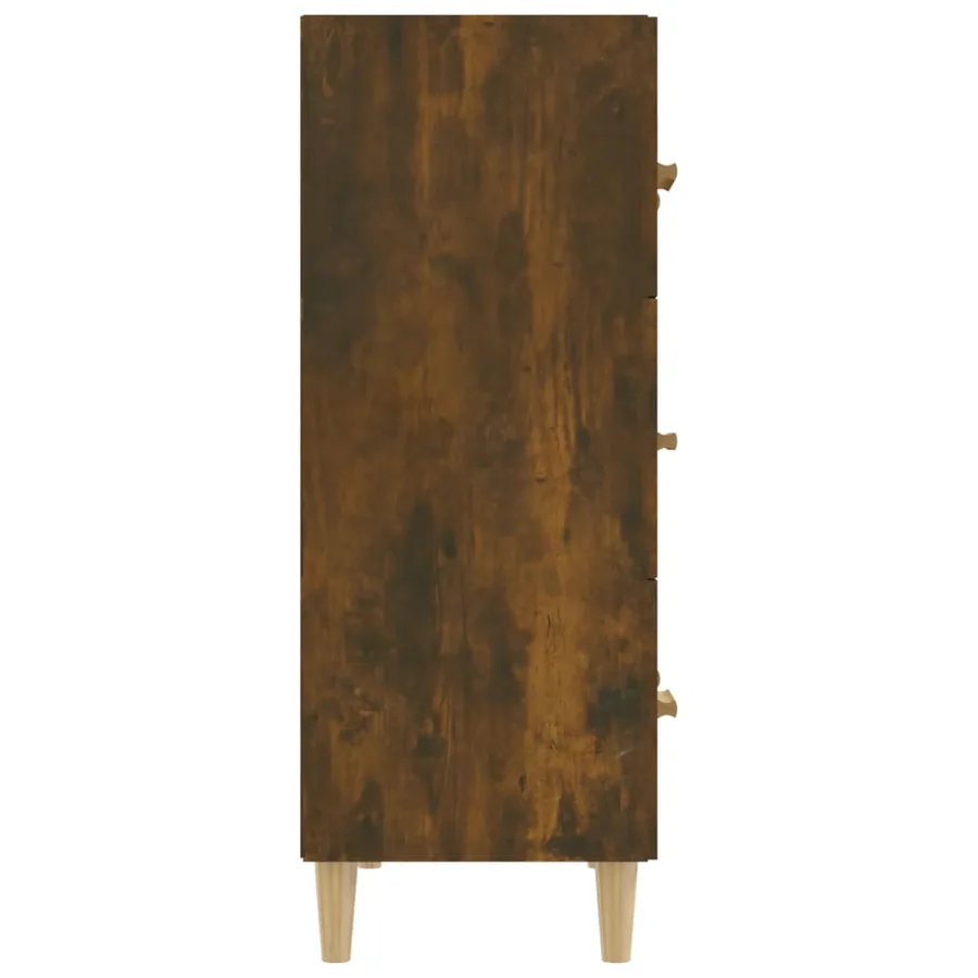 Buffet Chêne fumé 70x34x90 cm Bois d'ingénierie - 4