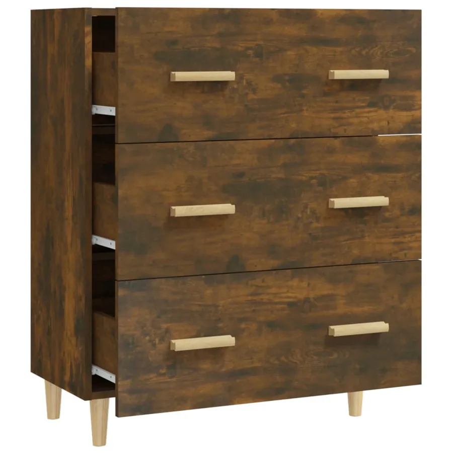 Buffet Chêne fumé 70x34x90 cm Bois d'ingénierie - 5
