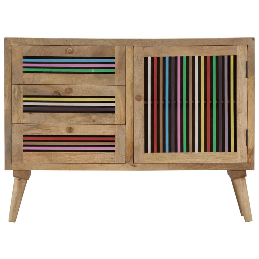 Buffet 100 x 30 x 75 cm Bois de manguier massif - 2