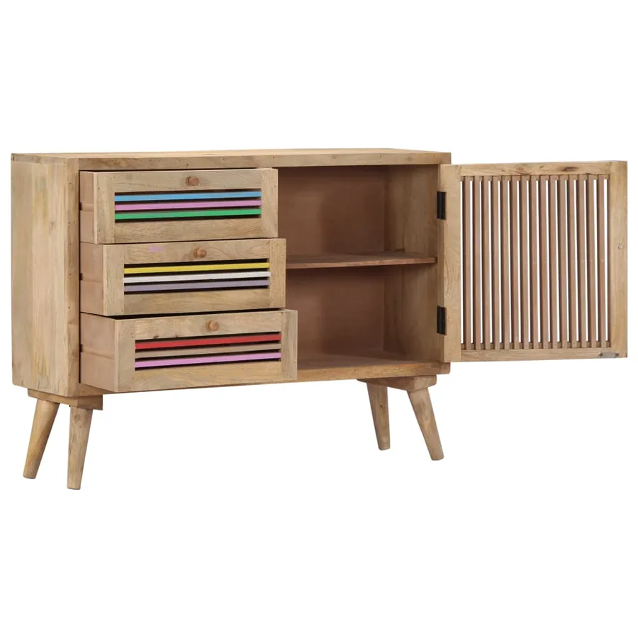 Buffet 100 x 30 x 75 cm Bois de manguier massif - 3