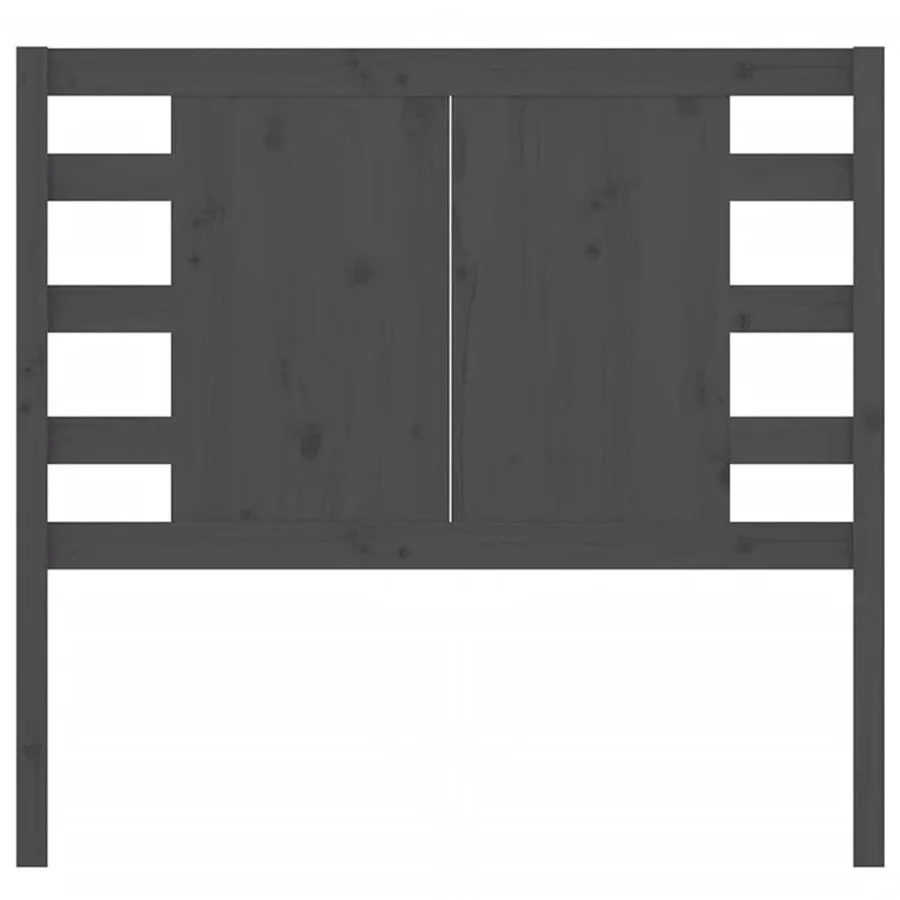 Tête de lit Gris 96x4x100 cm Bois massif de pin - 3