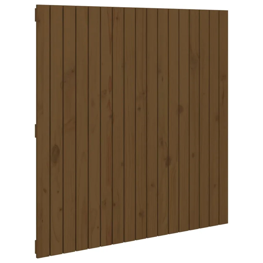 Tête de lit murale Marron miel 108x3x110 cm Bois massif de pin - 2