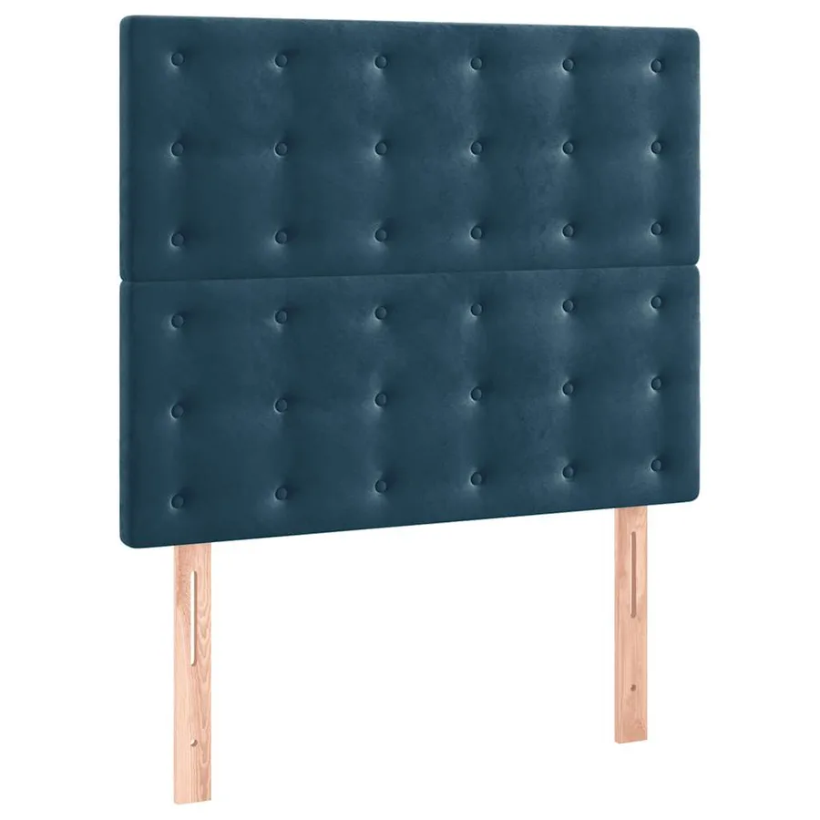 Sommier à lattes de lit avec matelas Bleu foncé 100x200 cm - 6