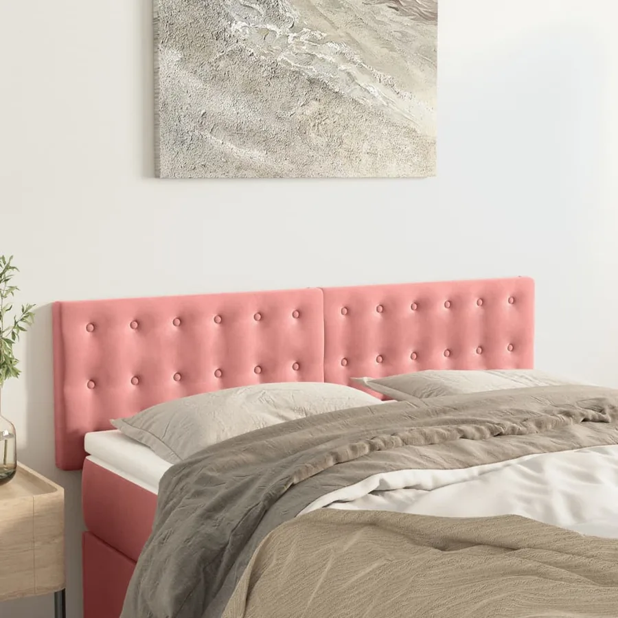 Têtes de lit Rose 144 x 5 x 78/88 cm Velours