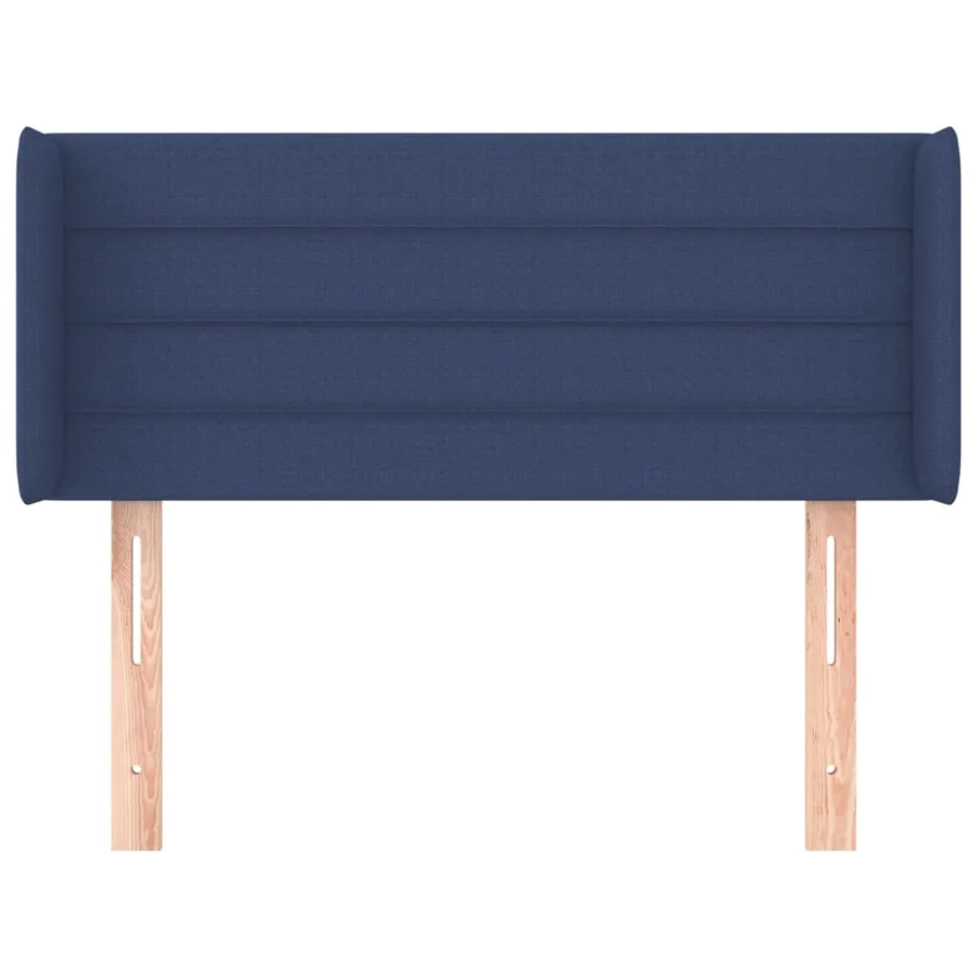 Tête de lit avec oreilles Bleu 83x16x78/88 cm Tissu - 3