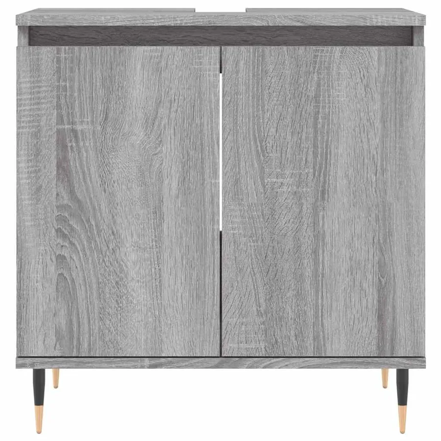 Armoire de bain sonoma gris 58x33x60 cm bois d'ingénierie - 4