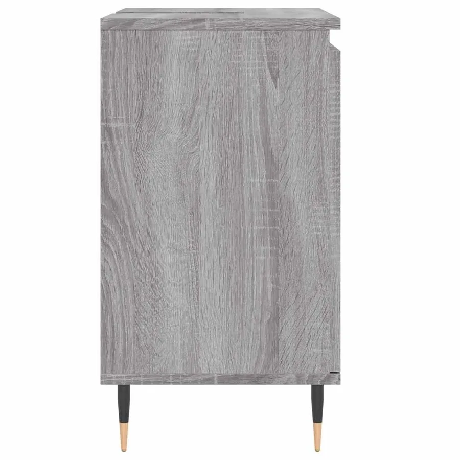 Armoire de bain sonoma gris 58x33x60 cm bois d'ingénierie - 6