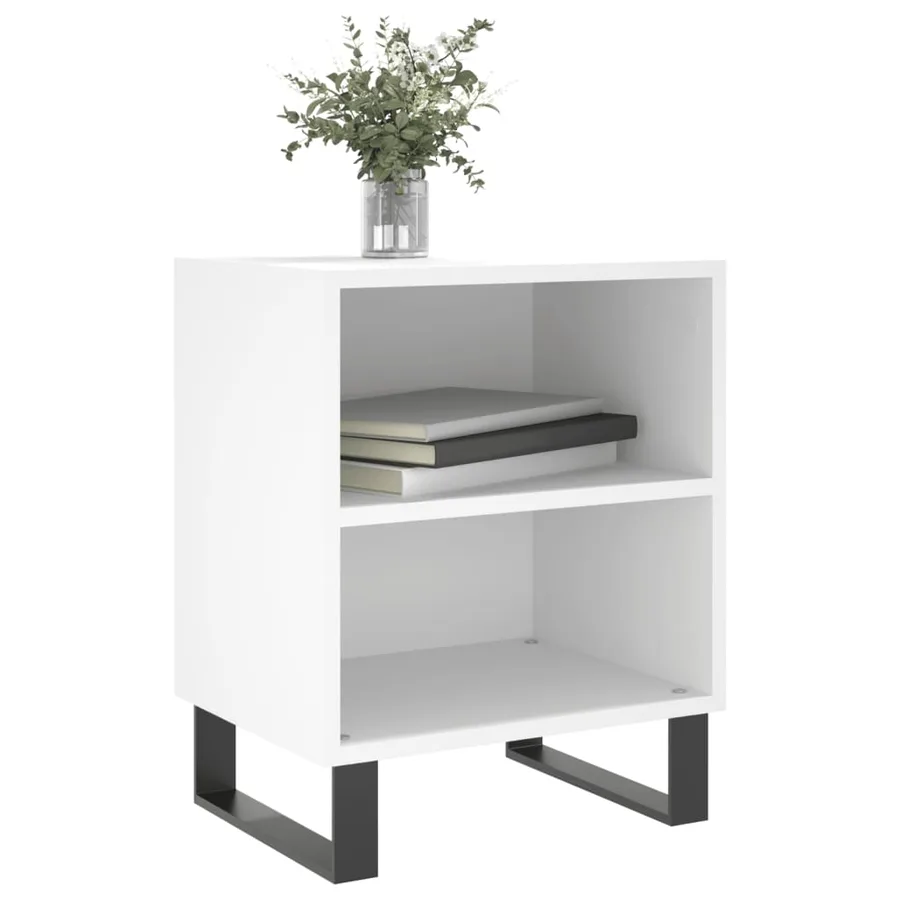 Tables de chevet 2 pcs blanc 40x30x50 cm bois d'ingénierie - 3