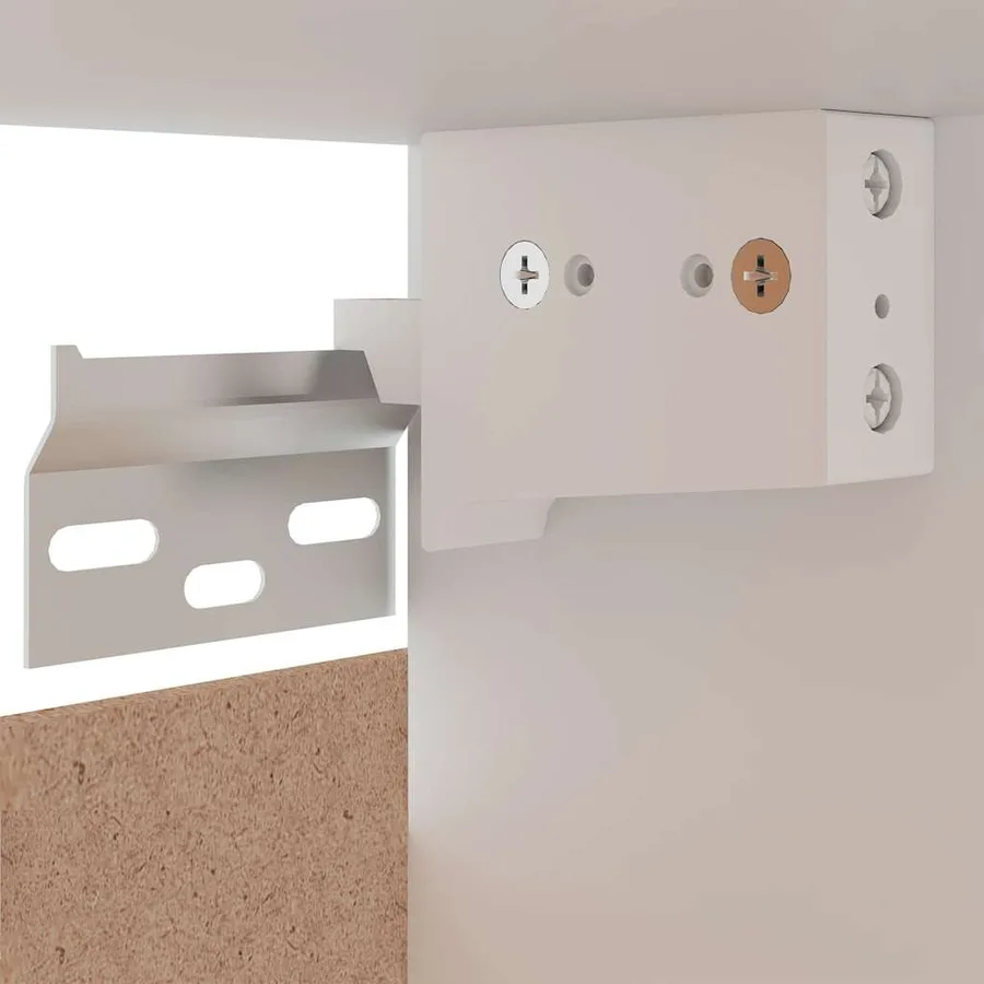 Ensemble de 8 meubles de cuisine "Lyon" en bois d'ingénierie blanc - 14
