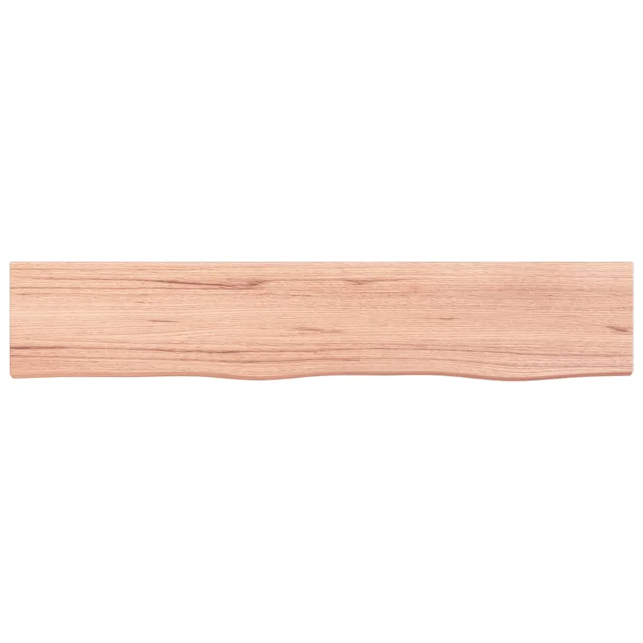 Étagère murale marron clair 100x20x2cm bois chêne massif traité - 4