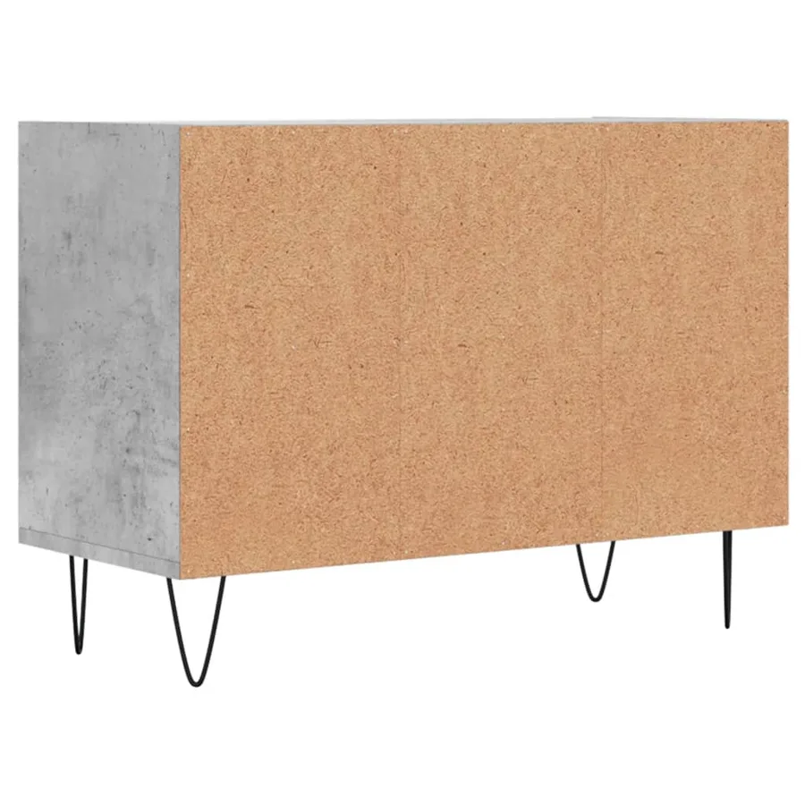Meuble TV gris béton 69,5x30x50 cm bois d'ingénierie - 6