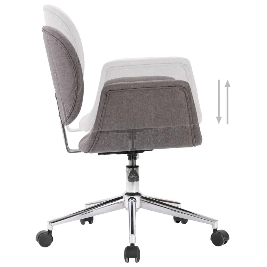 Chaises pivotantes à manger lot de 2 gris tissu - 6