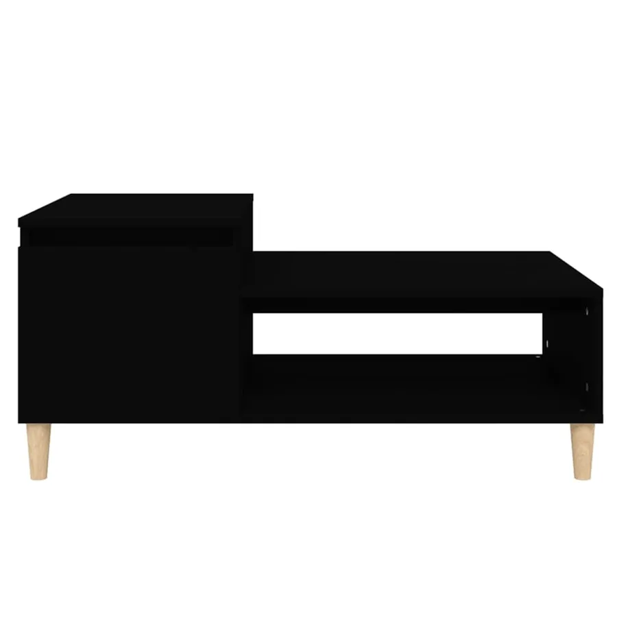 Table basse Noir 100x50x45 cm Bois d'ingénierie - 5