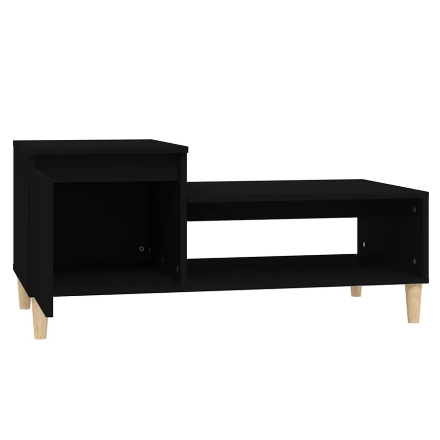 Table basse Noir 100x50x45 cm Bois d'ingénierie - 6