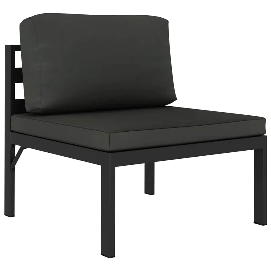 Salon de jardin 8 pcs avec coussins Aluminium Anthracite - 6
