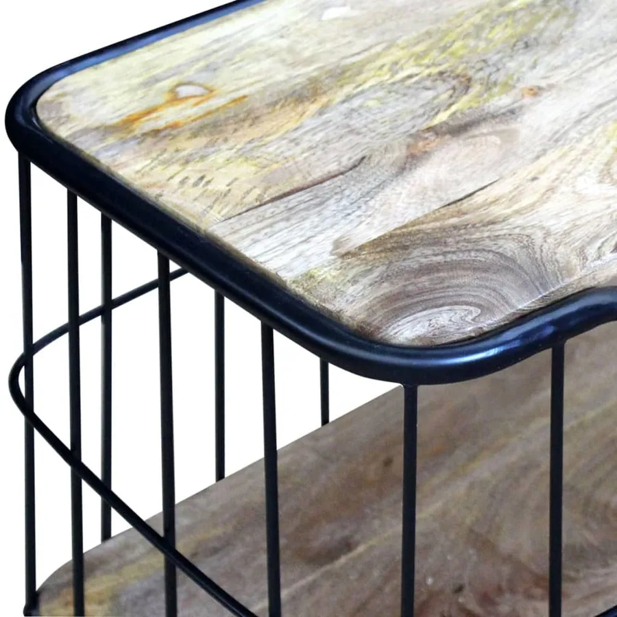 Meuble TV 100x40x45 cm Bois de manguier massif - 7