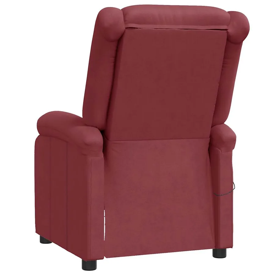 Fauteuil de massage Rouge bordeaux Similicuir - 5