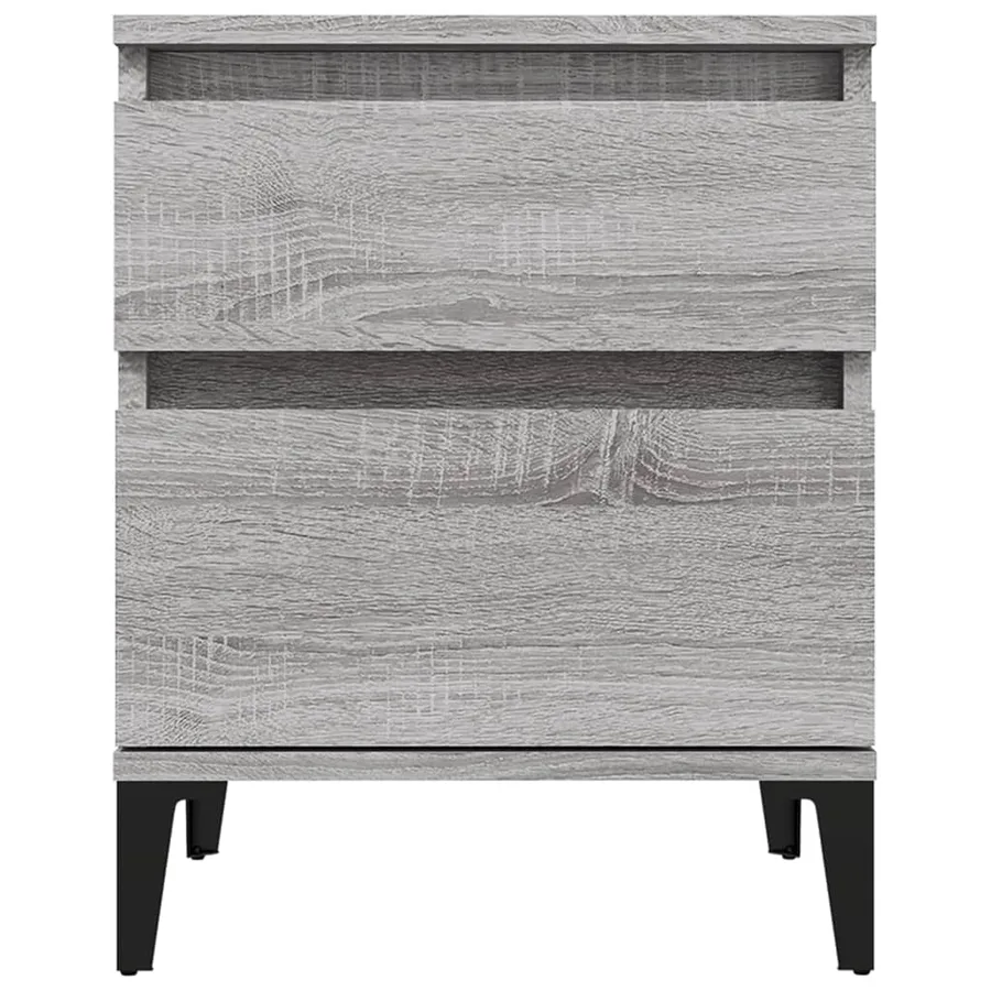 Tables de chevet 2 pcs Sonoma gris 40x35x50 cm - 5