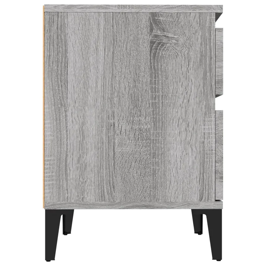 Tables de chevet 2 pcs Sonoma gris 40x35x50 cm - 7