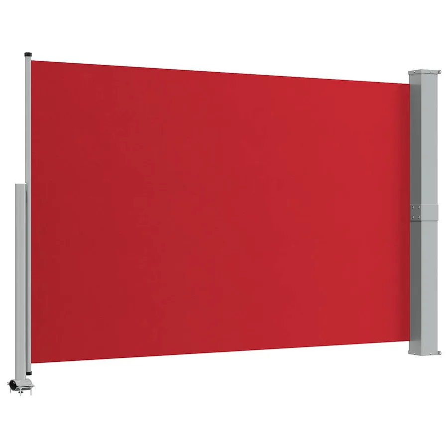 Auvent latéral rétractable de patio 160x300 cm Rouge - 7
