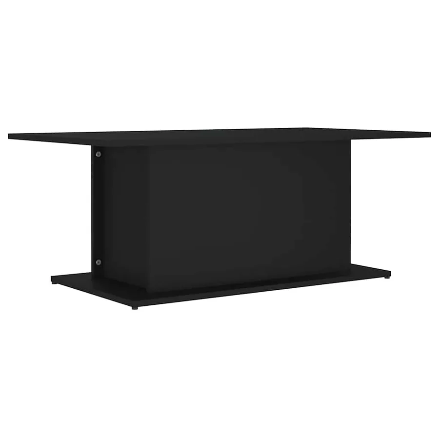 Table basse noir 102x55,5x40 cm bois d'ingénierie - 2