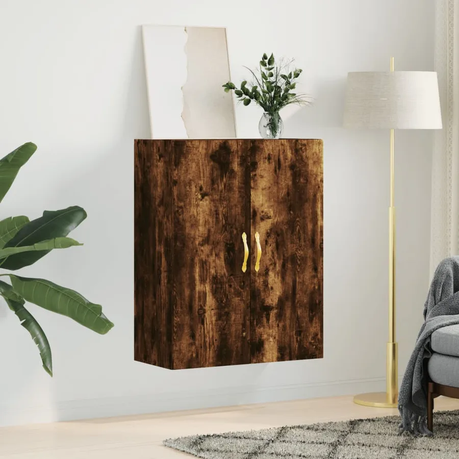 Armoire murale chêne fumé 69,5x34x90 cm - 3