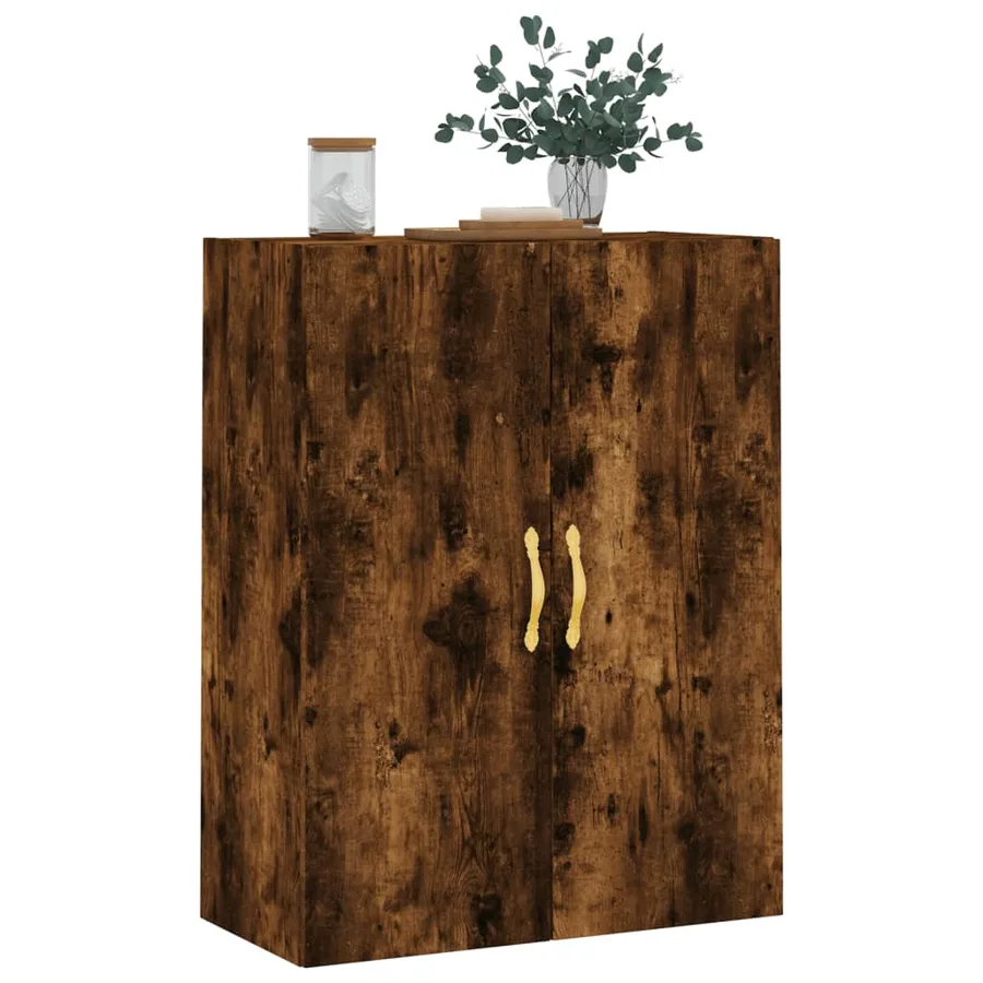 Armoire murale chêne fumé 69,5x34x90 cm - 4