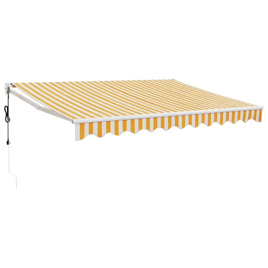 Auvent rétractable automatique jaune et blanc 3x2,5 m - 2