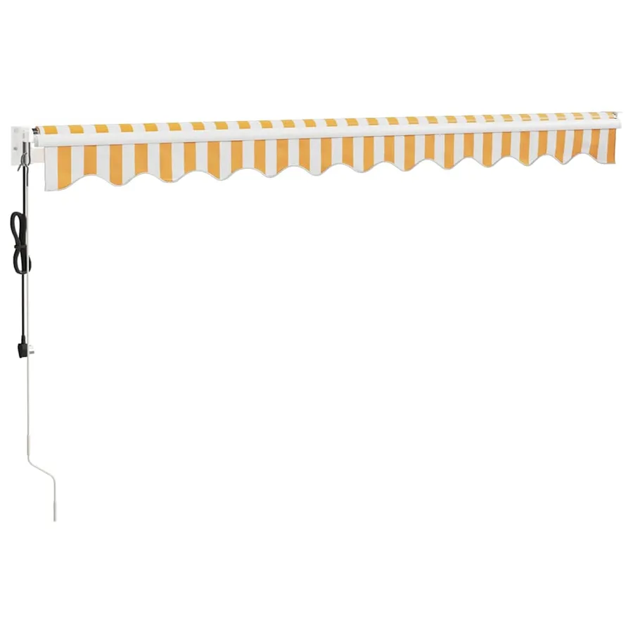 Auvent rétractable automatique jaune et blanc 3x2,5 m - 4