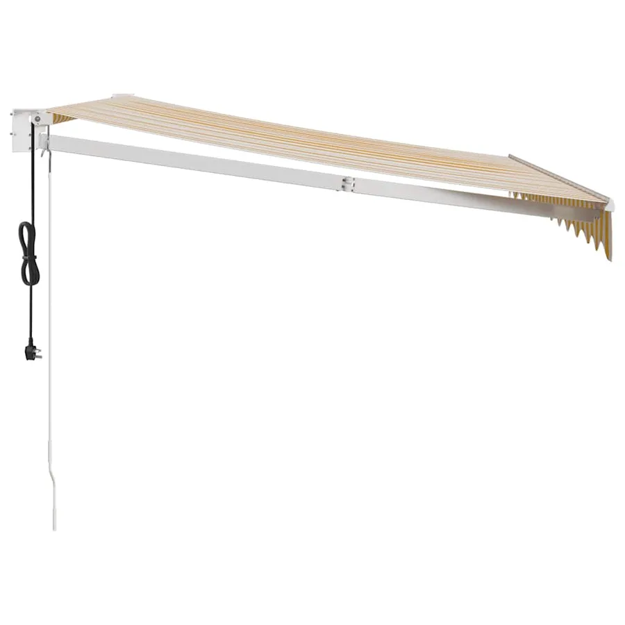 Auvent rétractable automatique jaune et blanc 3x2,5 m - 6