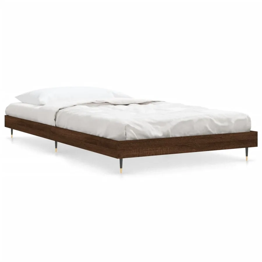 Cadre de lit sans matelas chêne marron 100x200 cm - 2