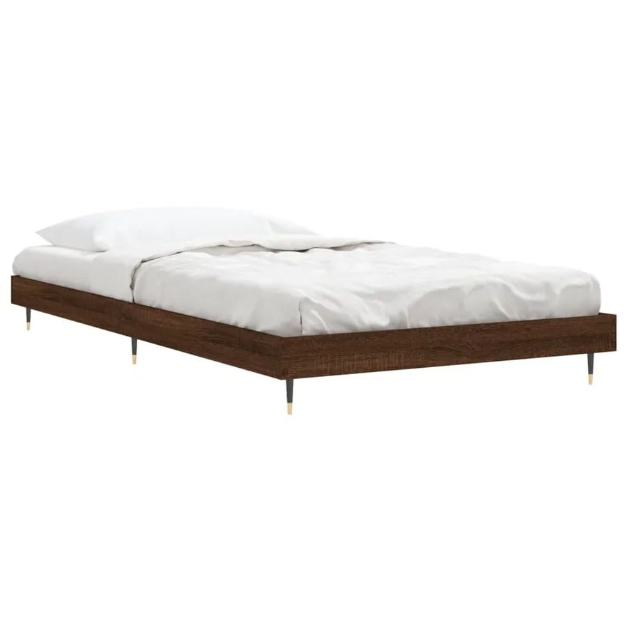 Cadre de lit sans matelas chêne marron 100x200 cm - 4