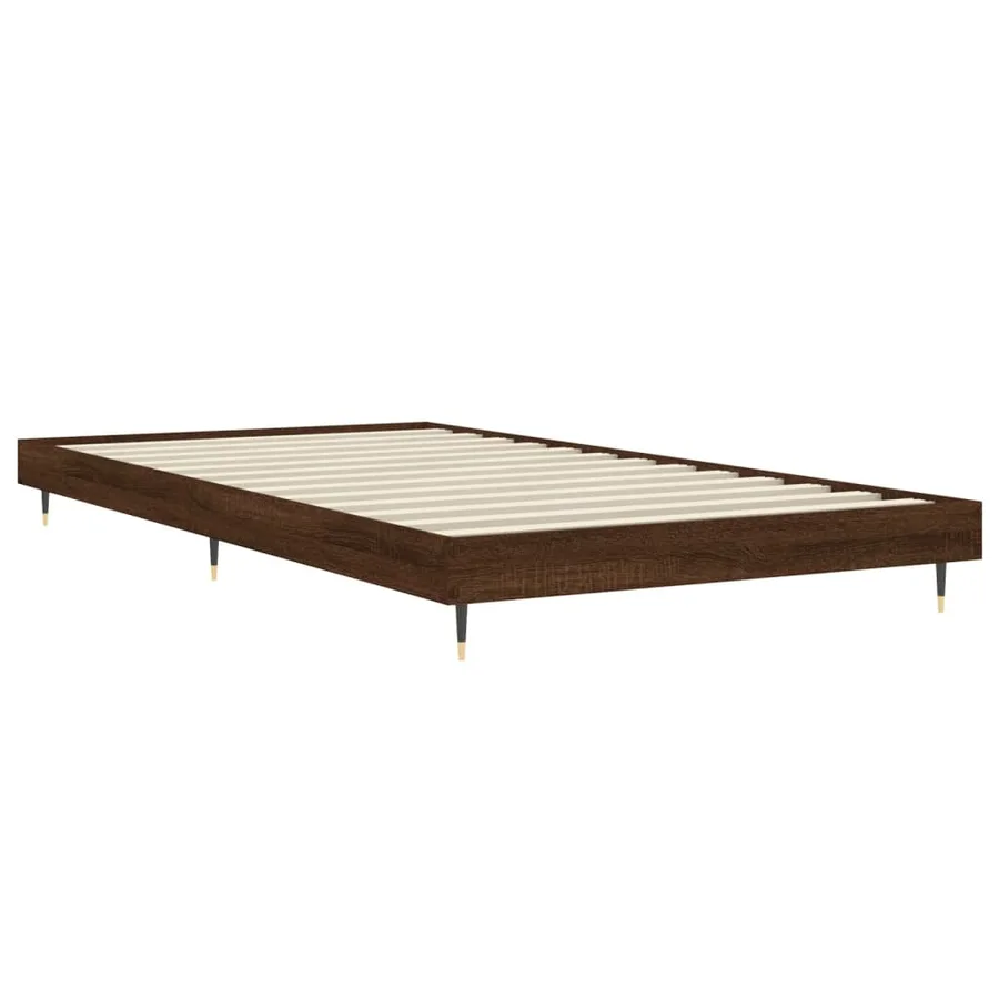 Cadre de lit sans matelas chêne marron 100x200 cm - 5