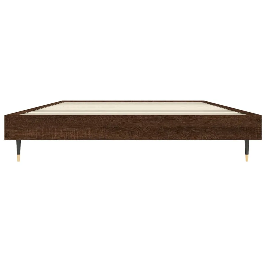 Cadre de lit sans matelas chêne marron 100x200 cm - 6
