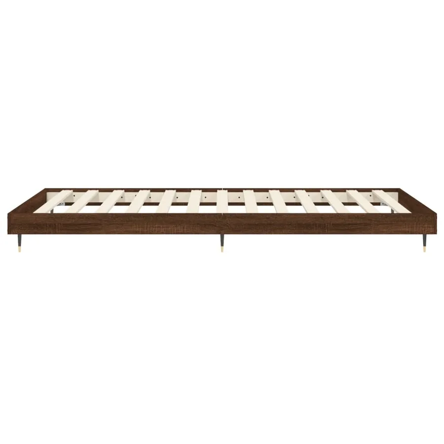Cadre de lit sans matelas chêne marron 100x200 cm - 7