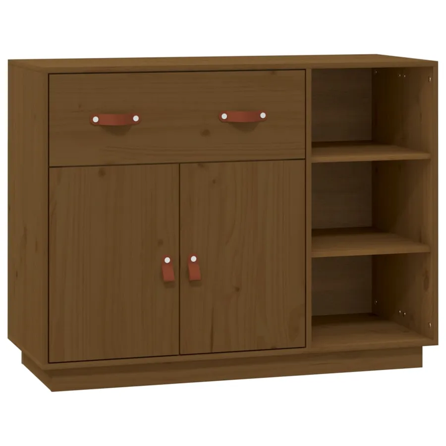 Buffet Marron miel 98,5x40x75 cm Bois massif de pin - 2