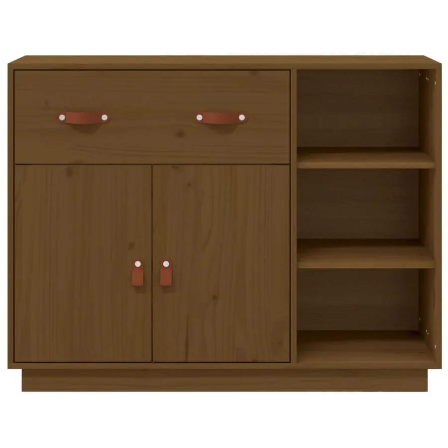 Buffet Marron miel 98,5x40x75 cm Bois massif de pin - 6