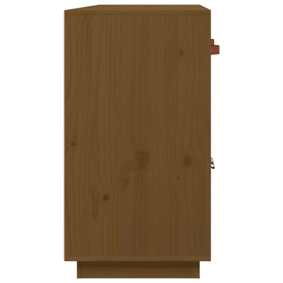 Buffet Marron miel 98,5x40x75 cm Bois massif de pin - 8