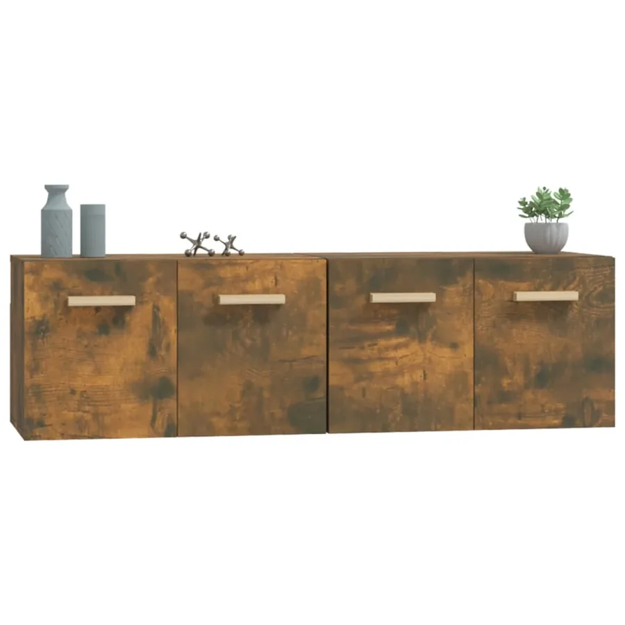 Armoires murales 2pcs Chêne fumé 60x36,5x35cm Bois d'ingénierie - 4