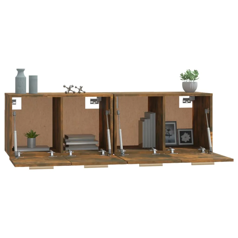 Armoires murales 2pcs Chêne fumé 60x36,5x35cm Bois d'ingénierie - 5