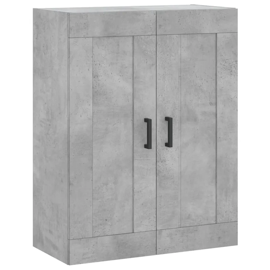 Buffet haut Gris béton 69,5x34x180 cm Bois d'ingénierie - 5