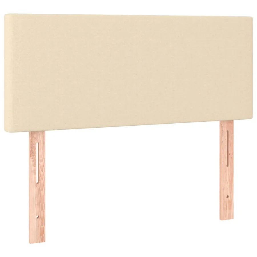 Sommier à lattes de lit avec matelas LED Crème 100x200 cm Tissu - 7