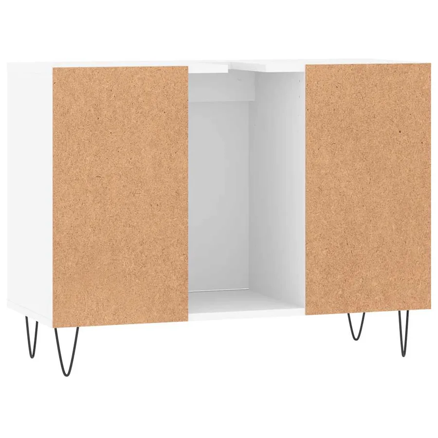 Armoire de salle de bain blanc 80x33x60 cm bois d'ingénierie - 8