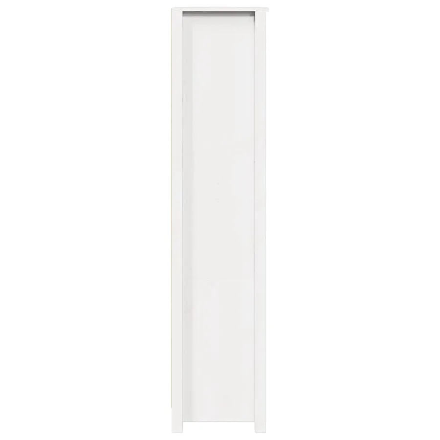 Buffet haut Blanc 80x35x154 cm Bois massif de pin - 7